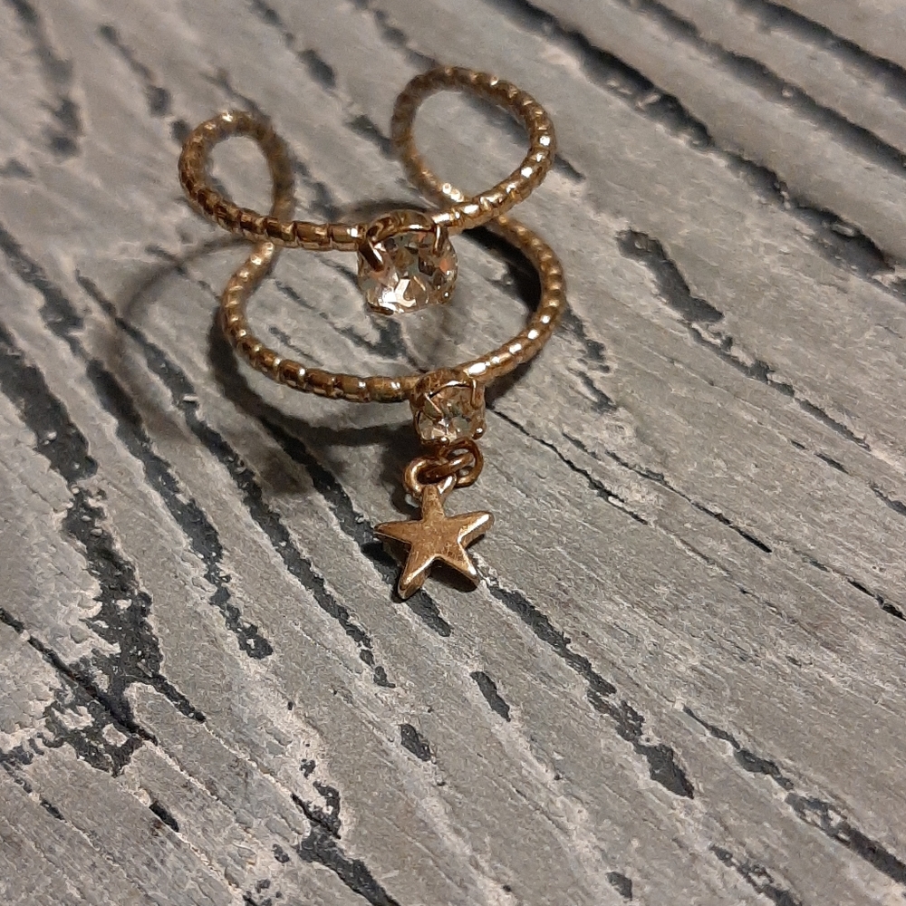 GOLD Adjustable Star ring